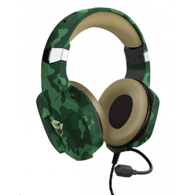 TRUST sluchátka GXT 323C Carus Gaming Headset, jungle camo