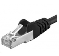 PREMIUMCORD Patch kabel CAT6a S-FTP, RJ45-RJ45, AWG 26/7 0,5m černá