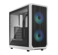 FRACTAL DESIGN skříň Focus 2 RGB White TG Clear Tint, 2x USB 3.0, bez zdroje, mATX