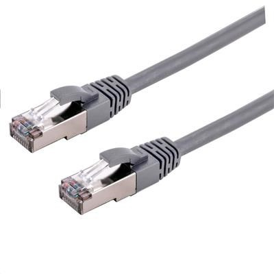 C-TECH kabel patchcord Cat6a, S/FTP, šedý, 1m