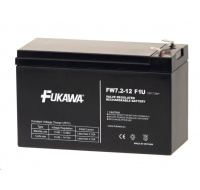 Baterie - FUKAWA FW 7,2-12 F1U (12V/7,2 Ah - Faston 187), konektor - 4.8mm, životnost 5let