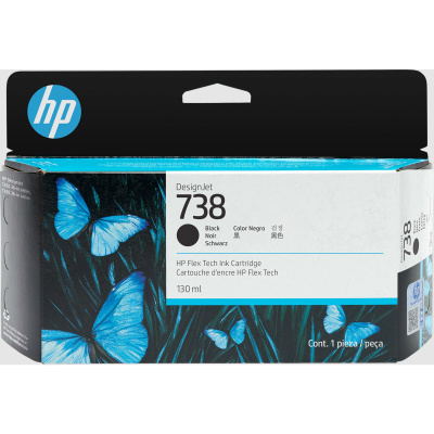 HP 738 130-ml Black DesignJet Ink Cartridge