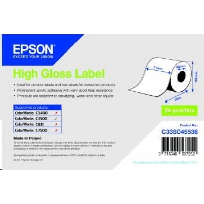 Epson label roll, normal paper, 51mm