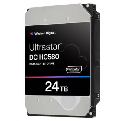 Western Digital Ultrastar® HDD 24TB (WUH722424ALE6L4) DC HC580 3.5in 26.1MM 512MB 7200RPM SATA 512E SE