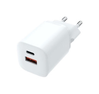 Solight rychlonabíječka USB-C + USB-A, GaN 33W PD, bílá