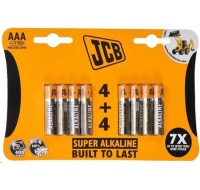 JCB SUPER alkalická baterie LR03, blistr 8 ks