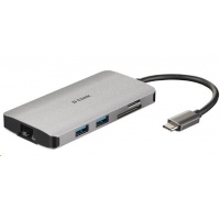 D-Link DUB-M810 8-in-1 USB-C Hub with HDMI/Ethernet/Card Reader/Power Delivery