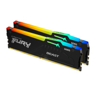 KINGSTON DIMM DDR5 64GB (Kit of 2) 6400MT/s CL32 Non-ECC FURY Beast RGB EXPO, Černá