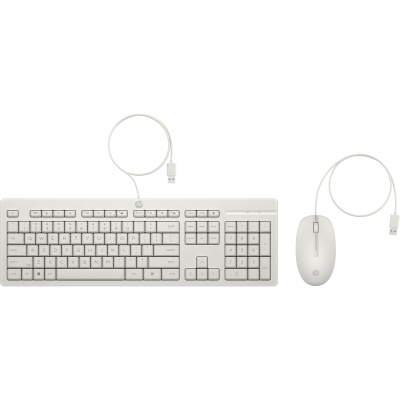 HP 225 Wired Mouse and Keyboard Combo - Česká-Slovenská White