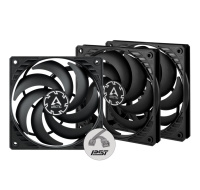 ARCTIC ventilátor P12 Slim PWM PST 3-Pack, 120mm, 4pin, PWM, černá