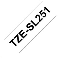 BROTHER TZESL251 - kazeta TZ šířky 24mm, lamino TZE-SL251, bílá/černé písmo